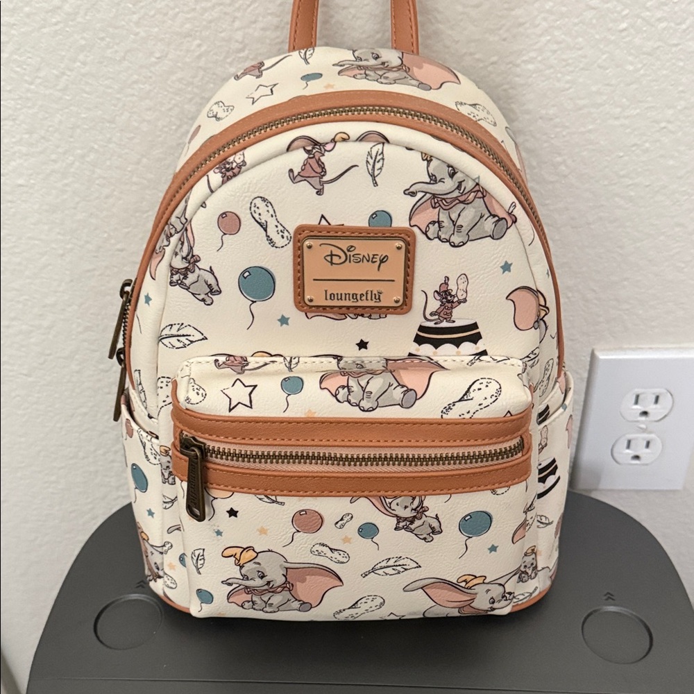 Loungefly Disney Dumbo Backpack - Cream and Brown